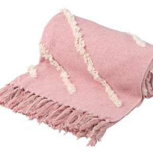 MANTA PLAID ALGODON TEJIDA A MANO 125x150 CM