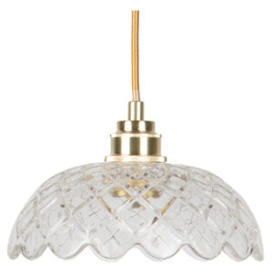 LAMPARA TECHO CRISTAL METAL DORADO 20x20x120 CM