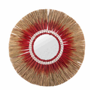 ESPEJO ALGAS NARANJA MARRON 60x3x60 CM