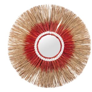 ESPEJO ALGAS NARANJA MARRON 76x3x76 CM