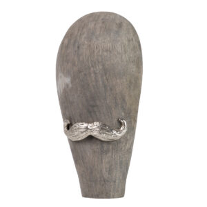 FIGURA CABEZA ALUMINIO MADERA MANGO 15x8x28 CM