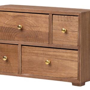 JOYERO MADERA TALLADA NATURAL 27x11x17 CM