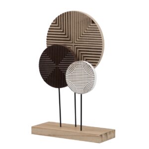 FIGURA DECORACION MADERA NATURAL NEGRO 25x11x41 CM