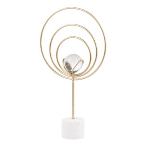 FIGURA DECORACION METAL CRISTAL RESINA 15x6x26 CM