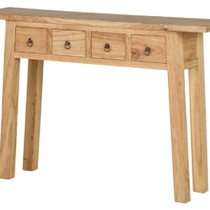 CONSOLA 4 CAJONES MADERA MINDI NATURAL 120x30x80CM