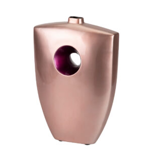 JARRON CERAMICA LACADA ROSA MORADO 27x12x38 CM
