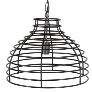 LAMPARA TECHO METAL NEGRO 43x43x32 CM