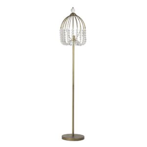 LAMPARA DE PIE BOLAS METAL MADERA 34x35x170 CM