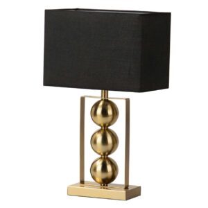 LAMPARA SOBREMESA METAL DORADO 30x30x54 CM