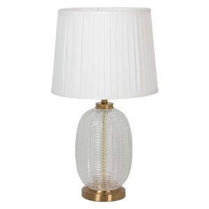 LAMPARA SOBREMESA METAL CRISTAL 33x33x58 CM