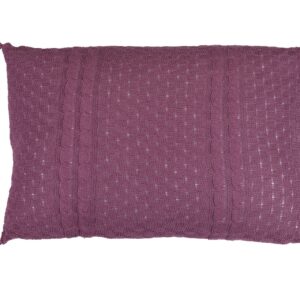 COJIN HILO BORLONES BERENJENA 60x15x40 CM