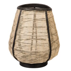 FAROL BAMBU-LINO NATURAL-NEGRO 33x33x39,5 CM