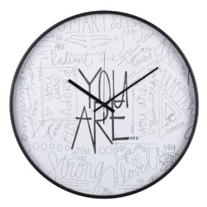 RELOJ PARED METAL NEGRO 60x4,5x60 CM