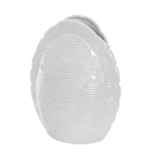 JARRON TORTUGA PORCELANA BLANCO 17x11x21 CM