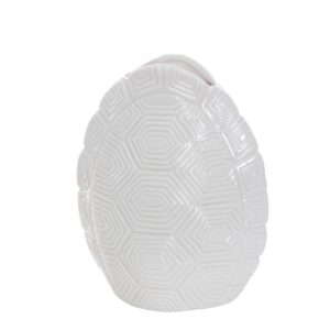 JARRON TORTUGA PORCELAN BLANCO 14x8x17 CM