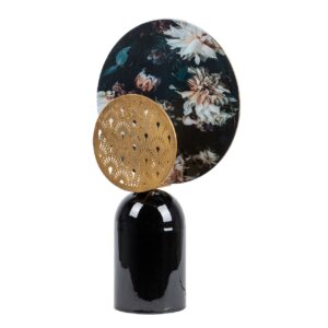 LAMPARA MESA METAL NEGRO DORADO 36x14x61 CM