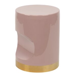 TABURETE METAL ROSA 30x30x40 CM