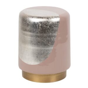 TABURETE / MESA AUXILIAR METAL ROSA 34x34x45 CM