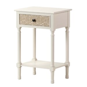 MESITA MDF PINO BLANCO MARRON 43x35x68 CM