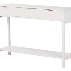 CONSOLA MDF PINO BLANCO DORADO 110x32x75 CM