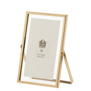 PORTAFOTOS METAL DORADO 10x15 CM