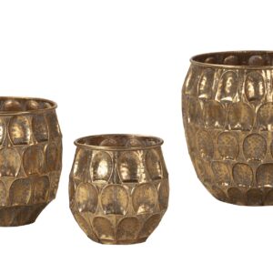 SET 3 MACETEROS METAL 38x38x37 30x30x29 23x23x24CM