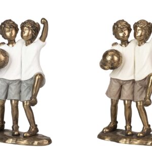 NIÑO CON BALON RESINA SURTIDOS 10x7x16 CM