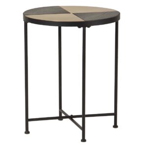 MESA AUXILIAR METAL DORADO 40x40x50 CM