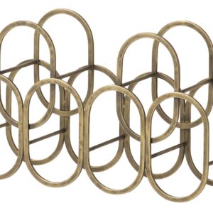 BOTELLERO METAL DORADO 51x17x30 CM