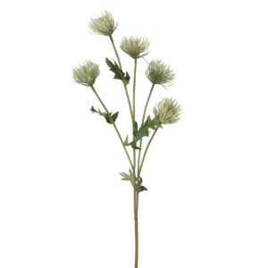 FLORES CRISANTEMOS POLIESTER BLANCO 14x14x72 CM