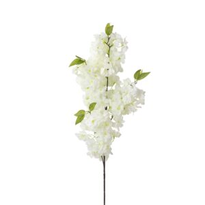 FLORES CEREZO POLIESTER BLANCO 20x20x101 CM