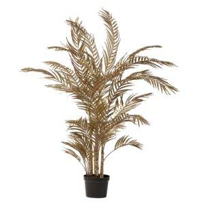ARBOL PALMERA DORADO CON MACETA 82x60x135 CM