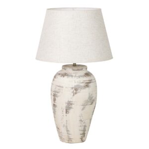 LAMPARA SOBREMESA CERAMICA GRIS 40x40x68 CM