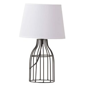 LAMPARA SOBREMESA METAL NEGRO 21x21x35 CM