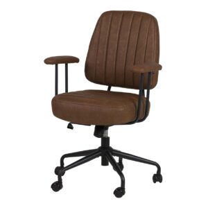 SILLA ESCRITORIO REGULABLE MARRON 65x68x97/103 CM