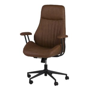 SILLA ESCRITORIO REGULABLE MARRON 71x65x112/120 CM