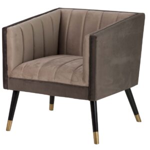 SILLON VELVET MARRON 70x70x74 CM