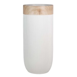 MACETERO POLIRESINA BLANCO 46x46x121 CM