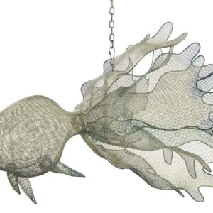 FIGURA PEZ METAL AZUL 98x77x62 CM