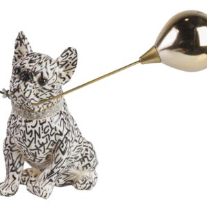 FIGURA PERRO GLOBO RESINA 33x30x45 CM