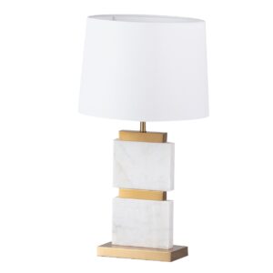 LAMPARA SOBREMESA METAL MARMOL AUSTIN 36x36x64 CM