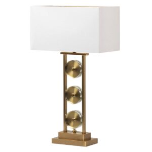 LAMPARA SOBREMESA METAL CRISTAL 40x20x70 CM