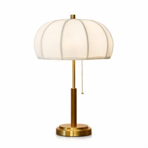 LAMPARA SOBREMESA METAL DORADO 38x38x57 CM