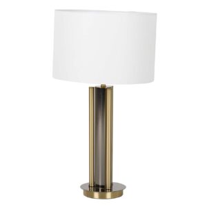 LAMPARA SOBREMESA METAL DORADO 35x35x62 CM