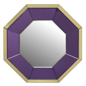 ESPEJO PARED MORADO AMARILLO VIDAR 80x5x80 CM