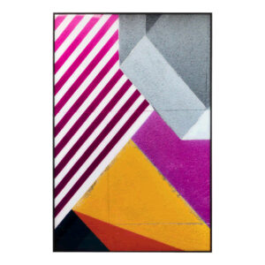 CUADRO CRISTAL FOIL FORMAS CON MARCO 100x3,6x150CM