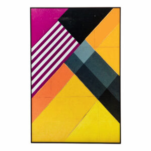 CUADRO CRISTAL FOIL FORMAS CON MARCO 100x3,6x150CM