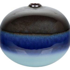 JARRON CERAMICA AZUL DORADO 23x23x20 CM