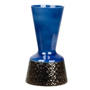 JARRON CERAMICA AZUL DORADO 19x19x34 CM