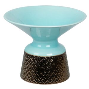 JARRON CERAMICA AZUL DORADO 30x30x24 CM